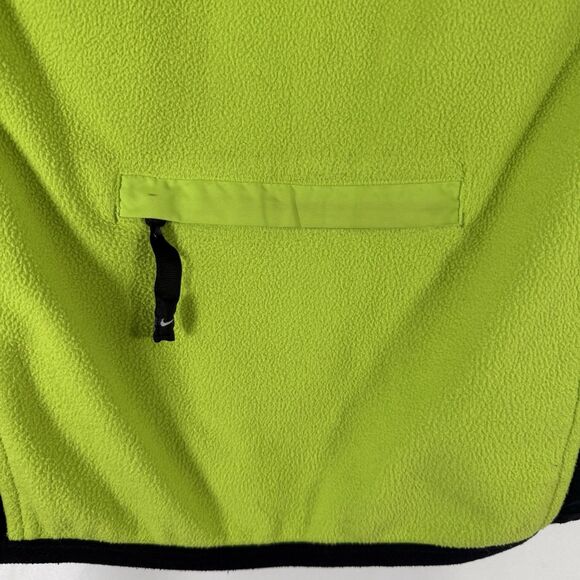 Nike Fleece Vest Women's Large Neon Green Full Zip Therma Fit Zip Pockets - Picture 13 of 13